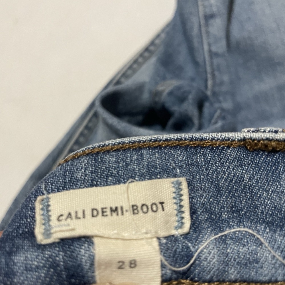 Madewell Jeans Womens 28 X 26 Boot Cut Mid Rise Light Wash Stretch Cali Demi - Picture 6 of 11